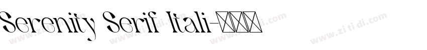 Serenity Serif Itali字体转换 Serenity Serif Itali字体转换